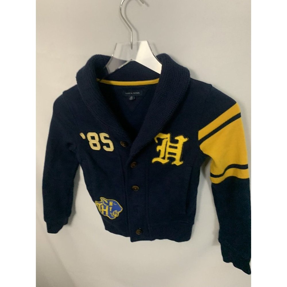Tommy Hilfiger XS Girls Navy Knit Cardigan Sweater - Picture 2 of 6